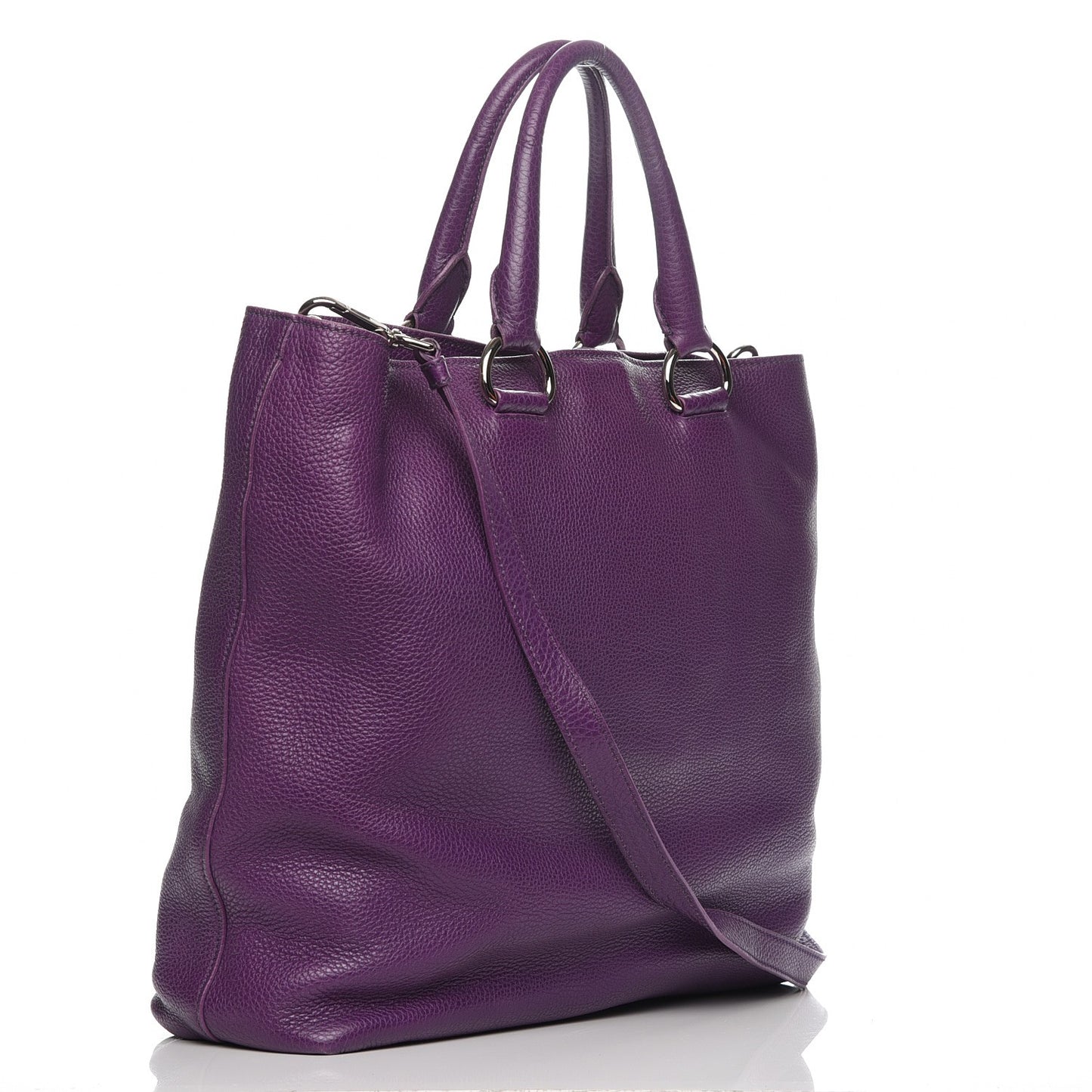 Vitello Daino Shopping Tote Petunia
