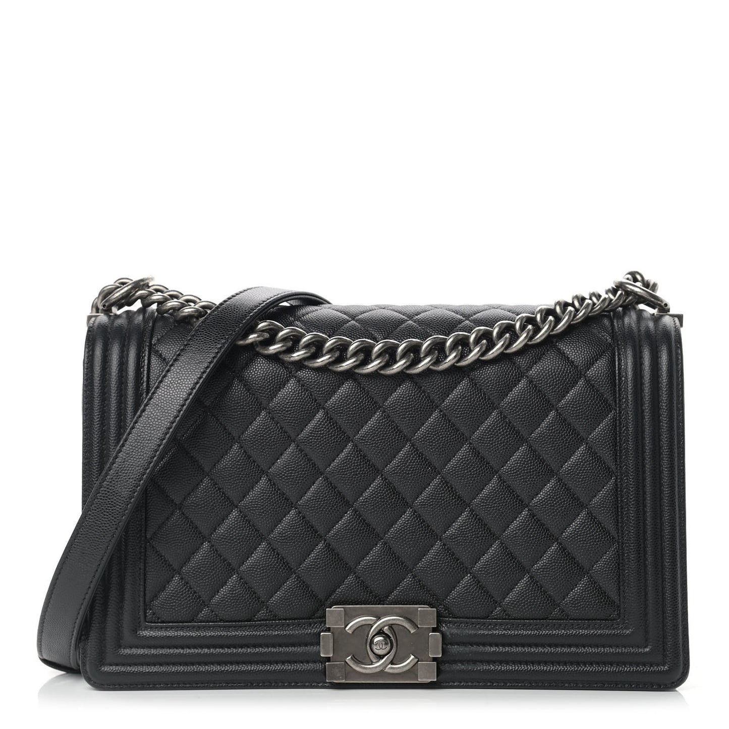 Caviar Quilted New Medium Boy Flap Black
