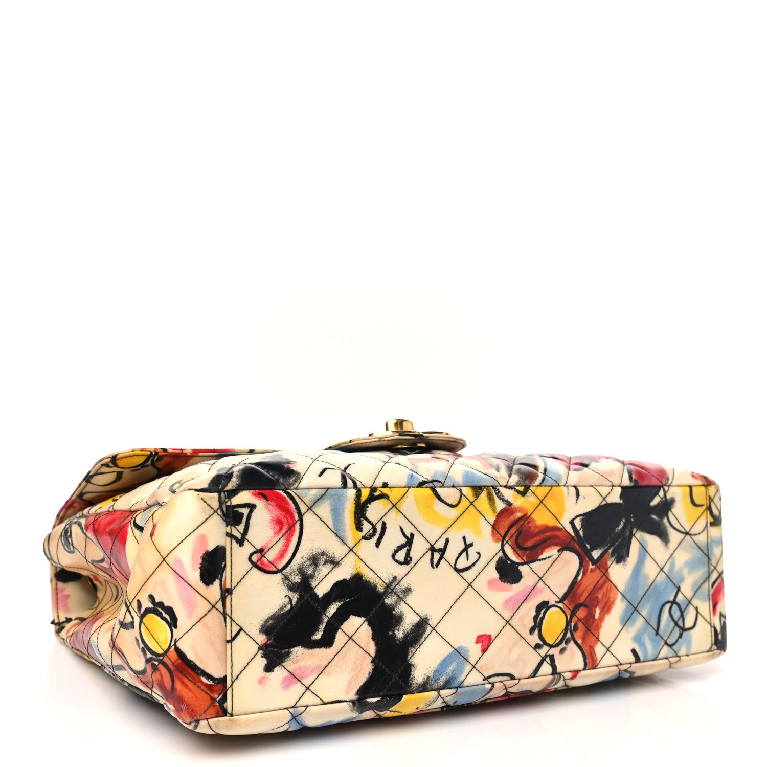 Chanel Coated Canvas Jumbo XL Hawaii Graffiti Flap Multicolor 4 of 10