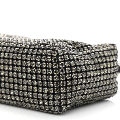 Alexander Wang Mesh Crystal Rhinestone Mini Heiress Pouch Black Silver 10 of 11