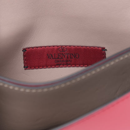 Valentino Garavani Nappa Small Rockstud Wristlet Clutch Fragola 6 of 9