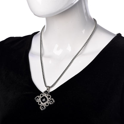David Yurman Sterling Silver 14K Yellow Gold Black Onyx Diamond Renaissance Cross Pendant Necklace 2 of 6