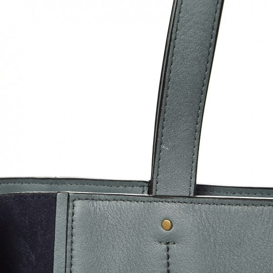 Smooth Calfskin Medium Milo Shopping Tote Cloudy Blue