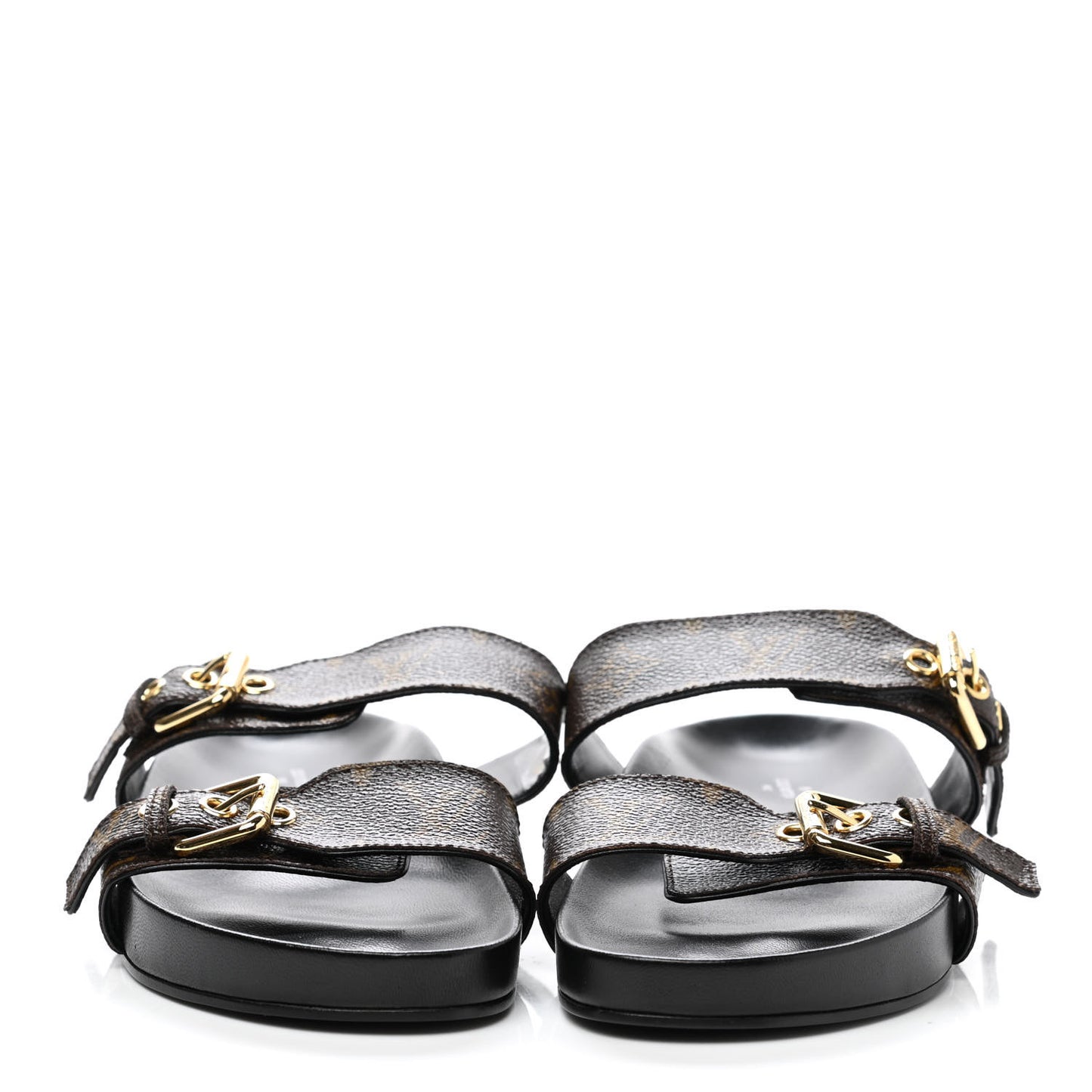 Monogram Bom Dia Mule Sandals 36 Black
