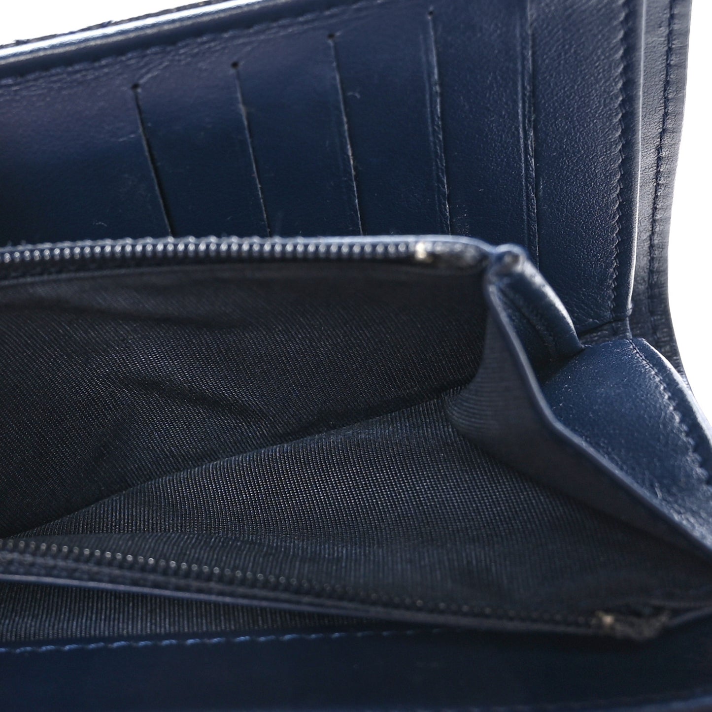 Caviar Quilted Medium Boy Flap Wallet Navy Blue