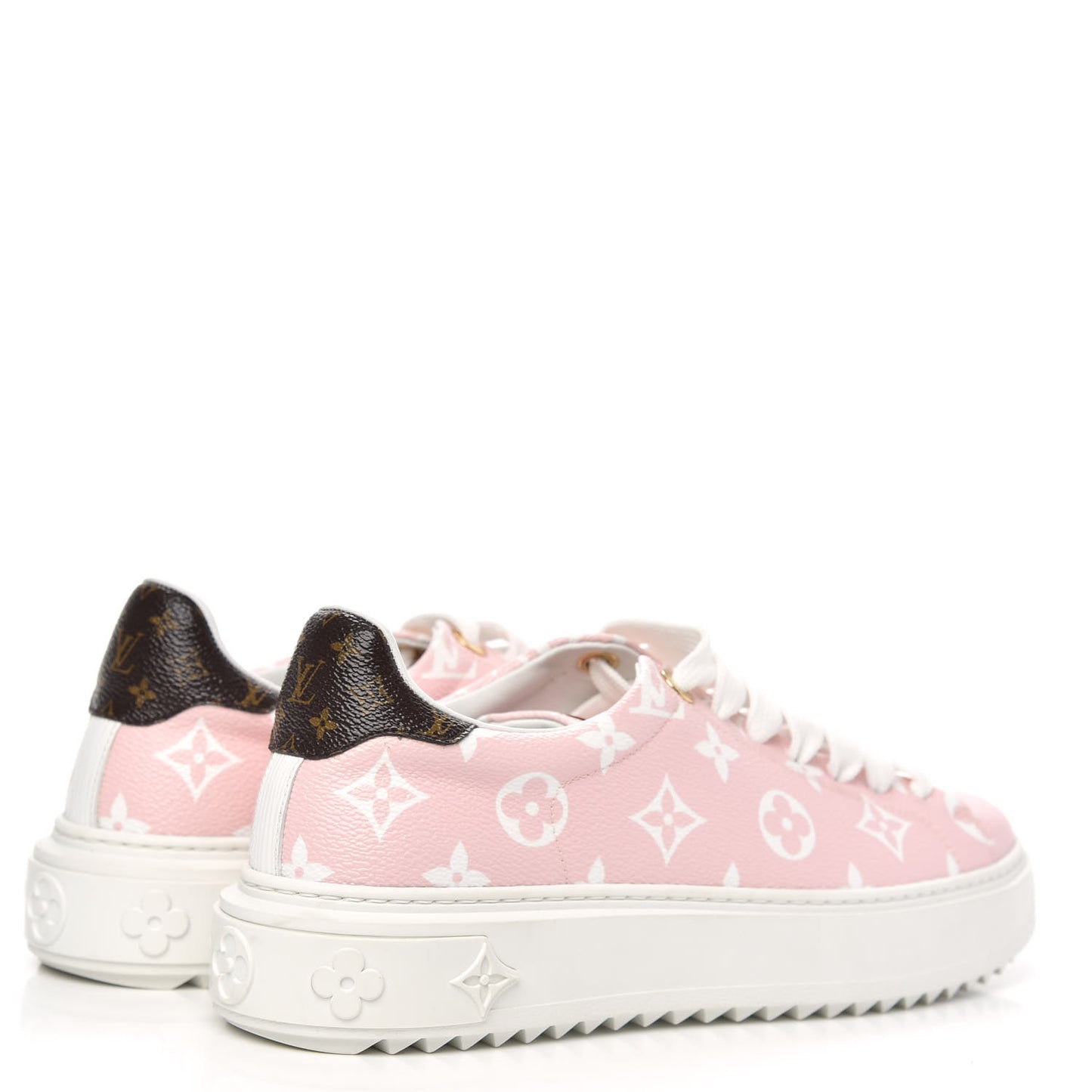 Monogram Giant Time Out Sneakers 38 Rose