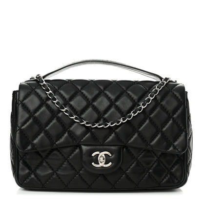 Chanel Lambskin Quilted Jumbo Easy Carry Flap Black 1 of 17