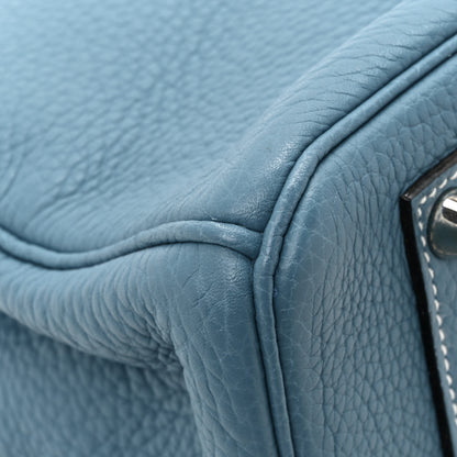 Hermes Taurillon Clemence Birkin 35 Blue Jean 17 of 19