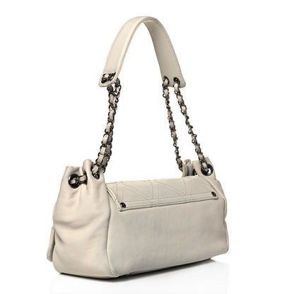 Chanel Calfskin Diamond Stitch Accordion Flap White 3 of 9