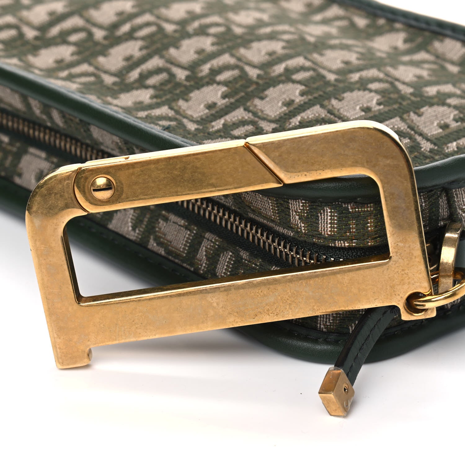 Christian Dior Oblique Diorquake Clutch Green 5 of 5