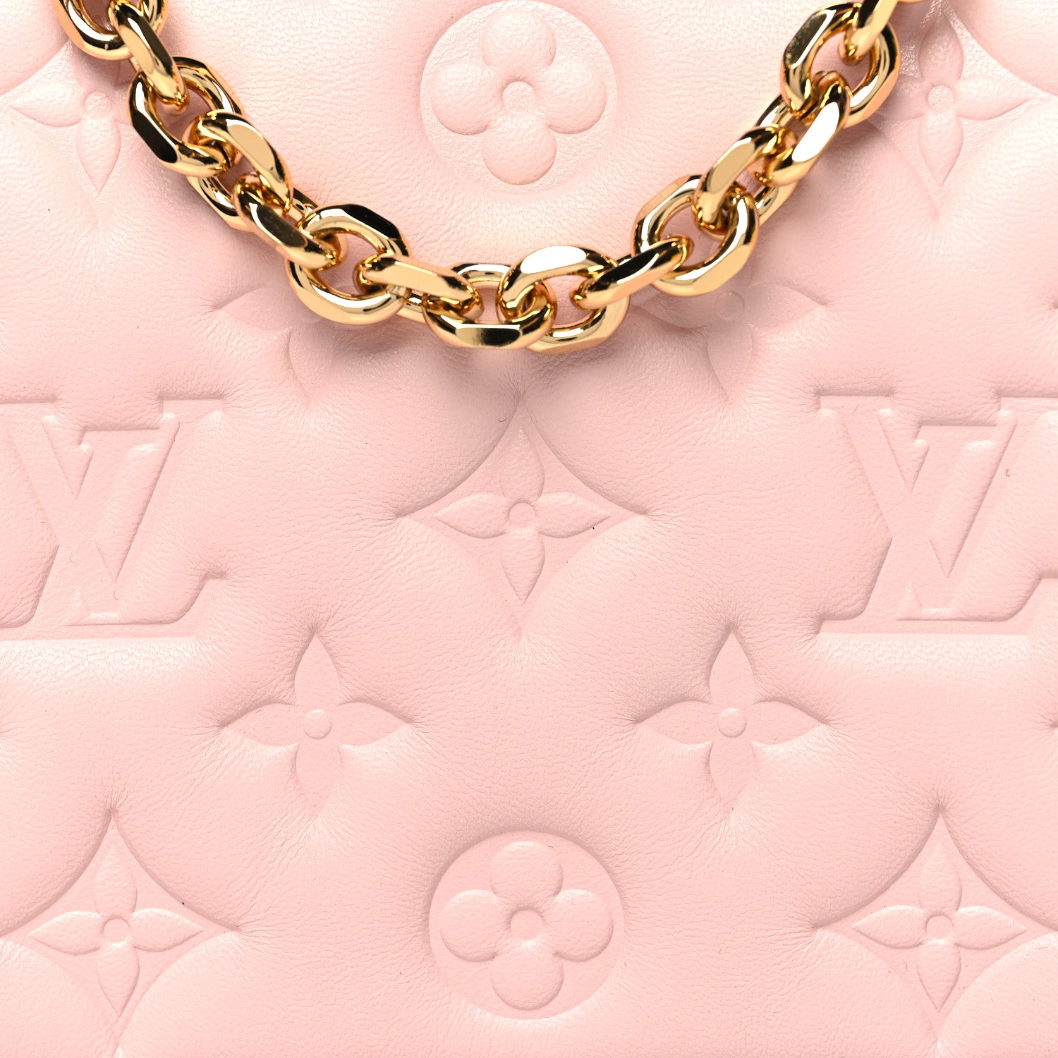 Louis Vuitton Lambskin Embossed Monogram Pochette Coussin Rose 8 of 10