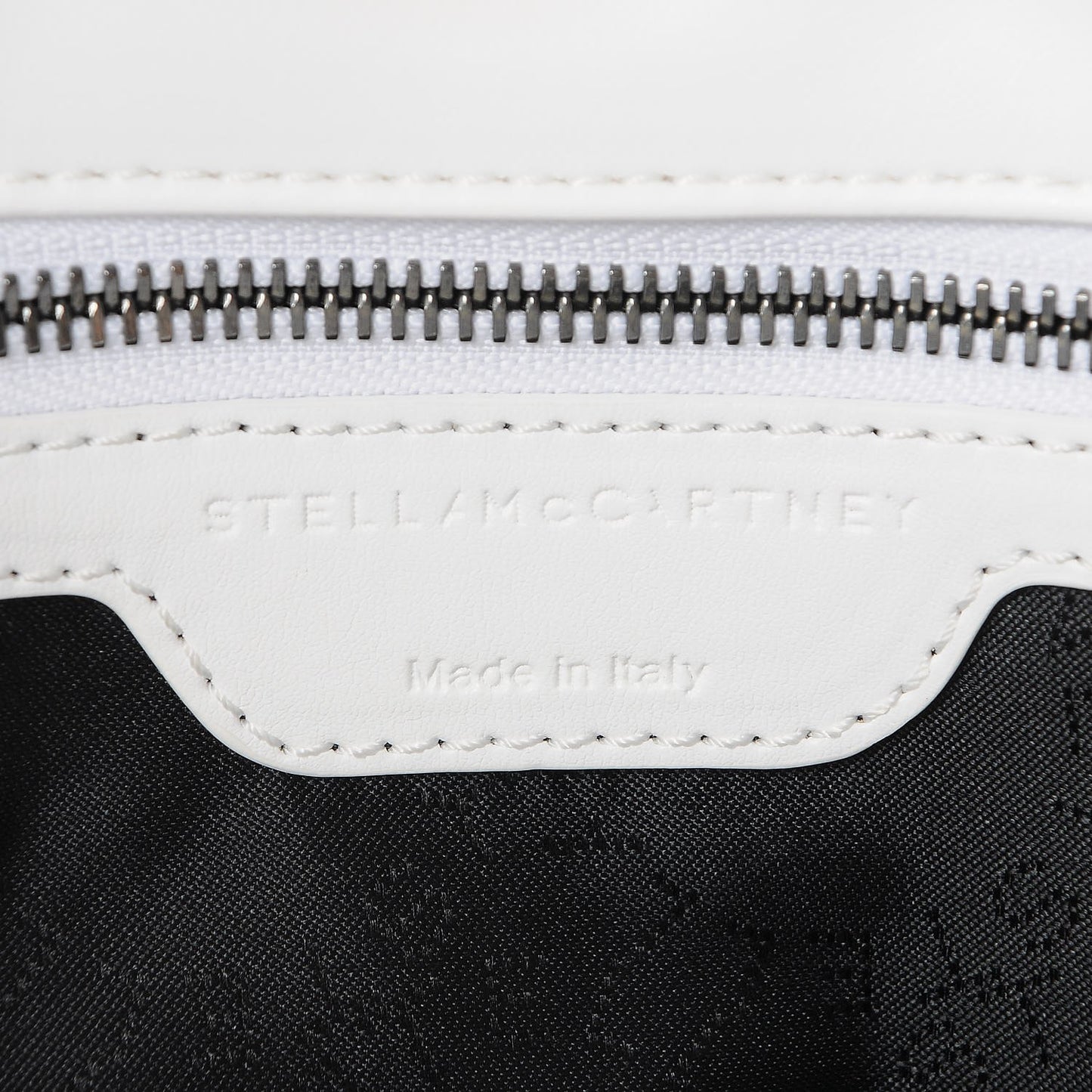 Woven Moire Falabella Tote Pure White