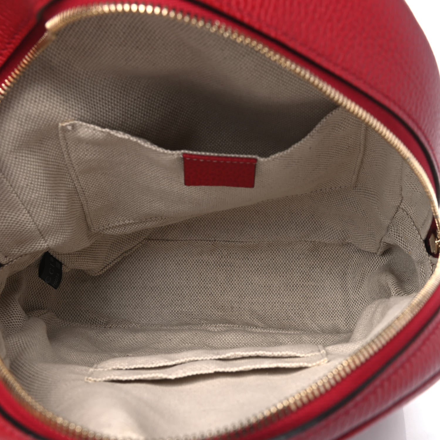 Gucci Pebbled Calfskin Soho Chain Backpack Hibiscus Red 4 of 4