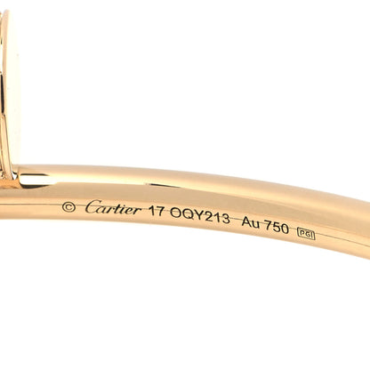 Cartier 18K Yellow Gold Diamond Small Juste Un Clou Bracelet 17 4 of 5