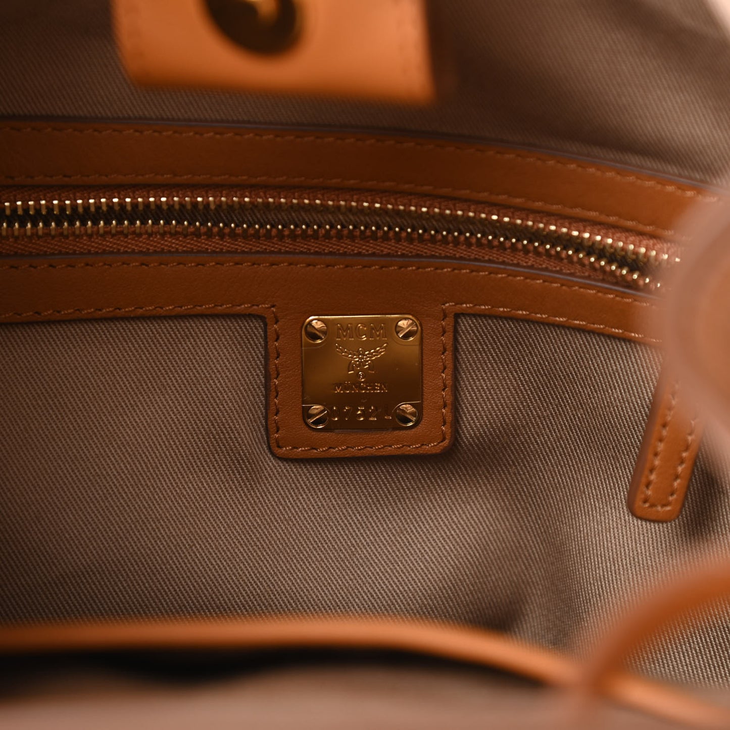 Calfskin Ottomar Monogram Essential Bucket Cognac