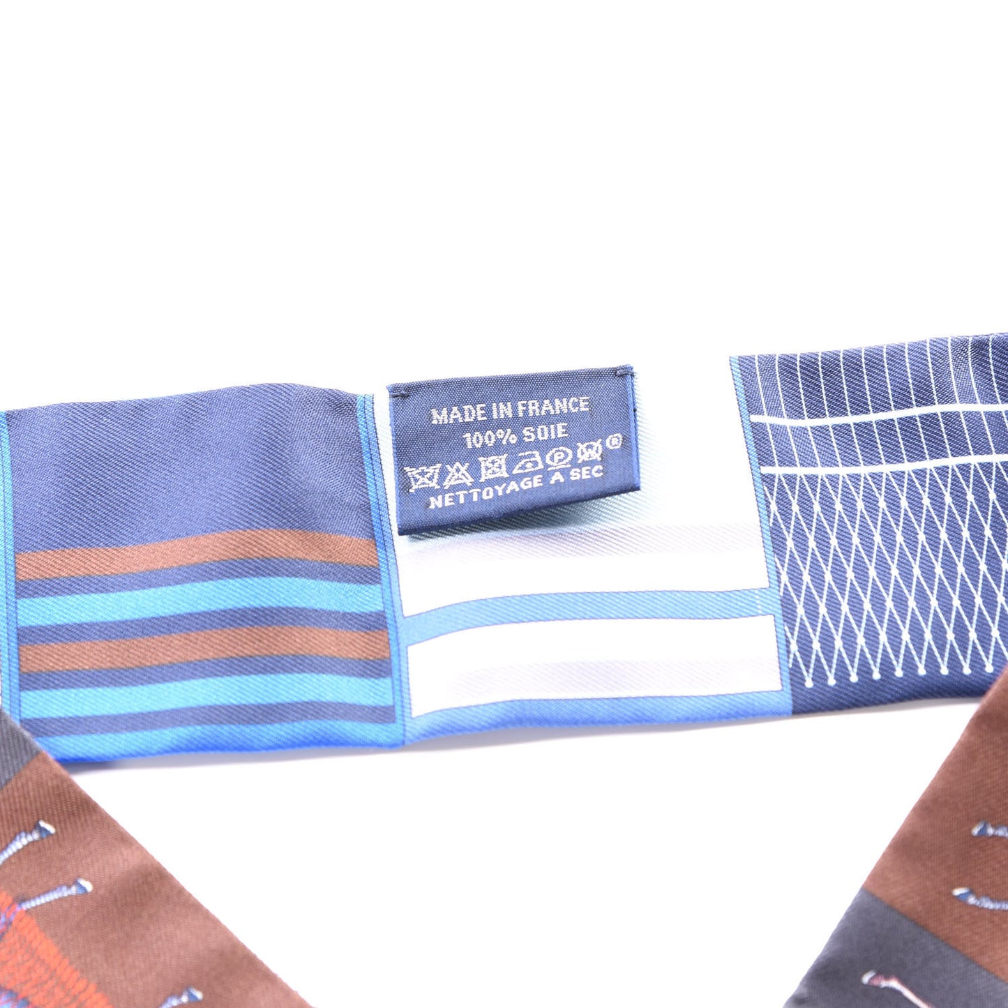 Silk Couvertures Nouvelles Twilly Marine Noisette Ciel