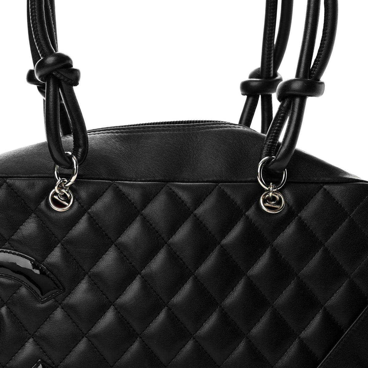 Chanel Calfskin Quilted Large Cambon Bowler Black 8 of 14