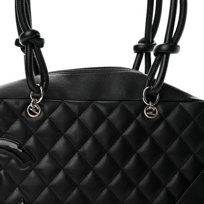 Chanel Calfskin Quilted Large Cambon Bowler Black 8 of 14
