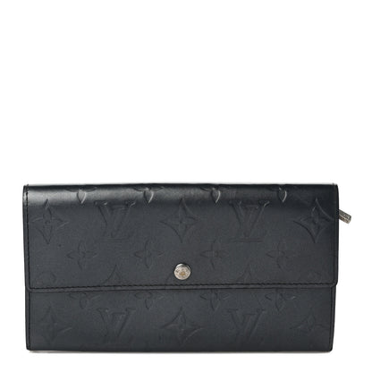 Louis Vuitton Mat Monogram Sarah Wallet Blue 1 of 8