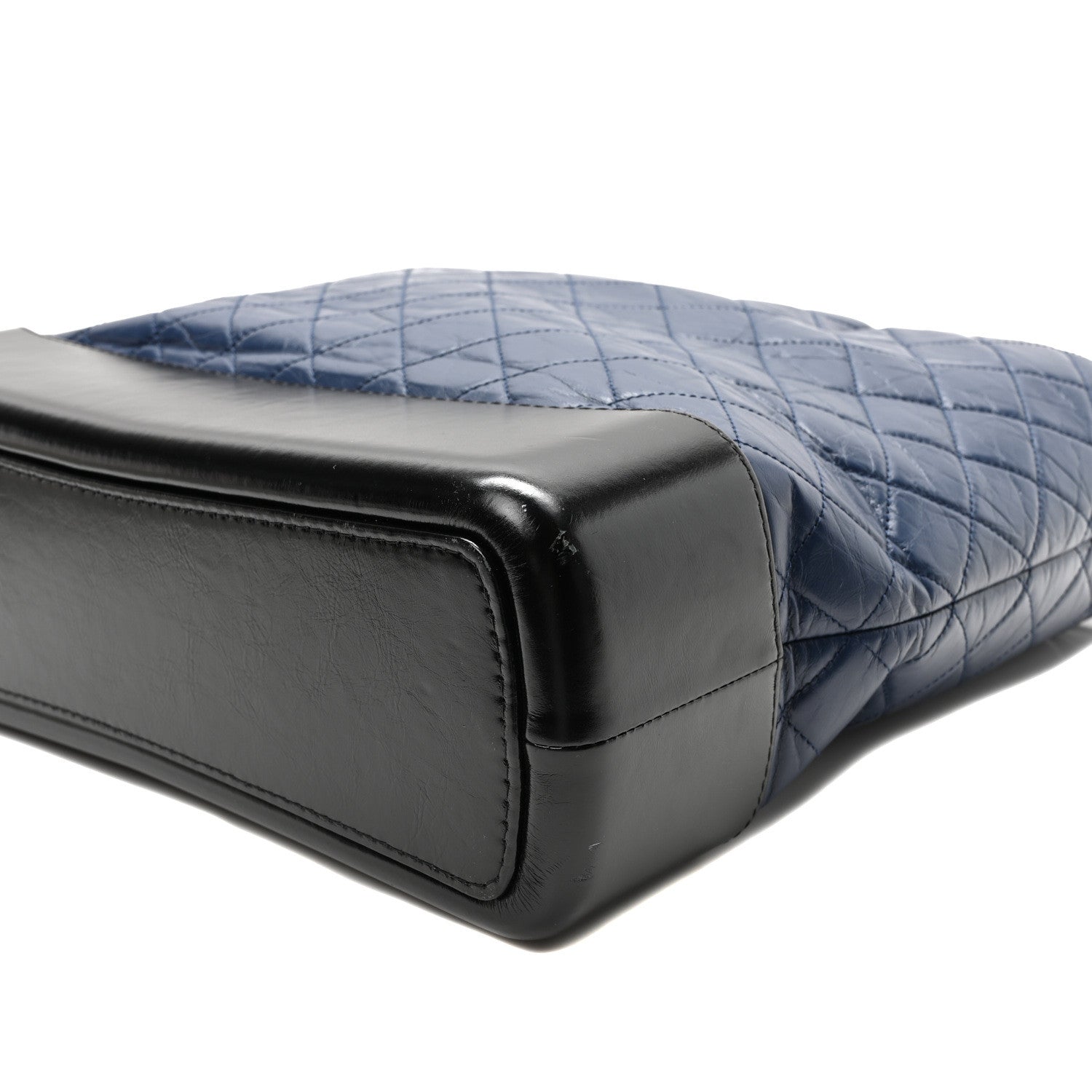 Chanel Aged Calfskin Quilted Maxi Gabrielle Hobo Navy Black 10 of 10