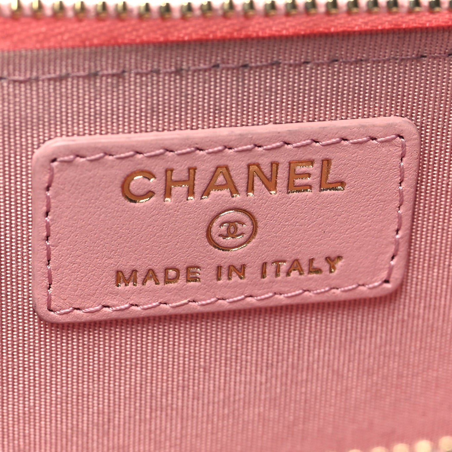 Caviar Camellia Embossed Key Holder Case Pink