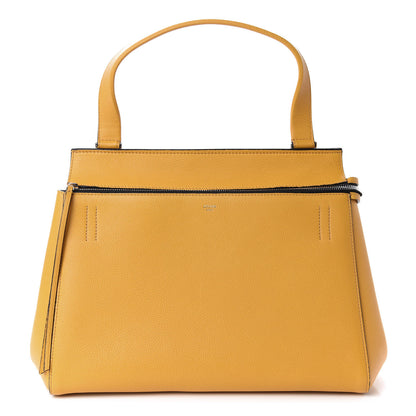 Celine Drummed Calfskin Medium Edge Shoulder Bag Ocre 1 of 10