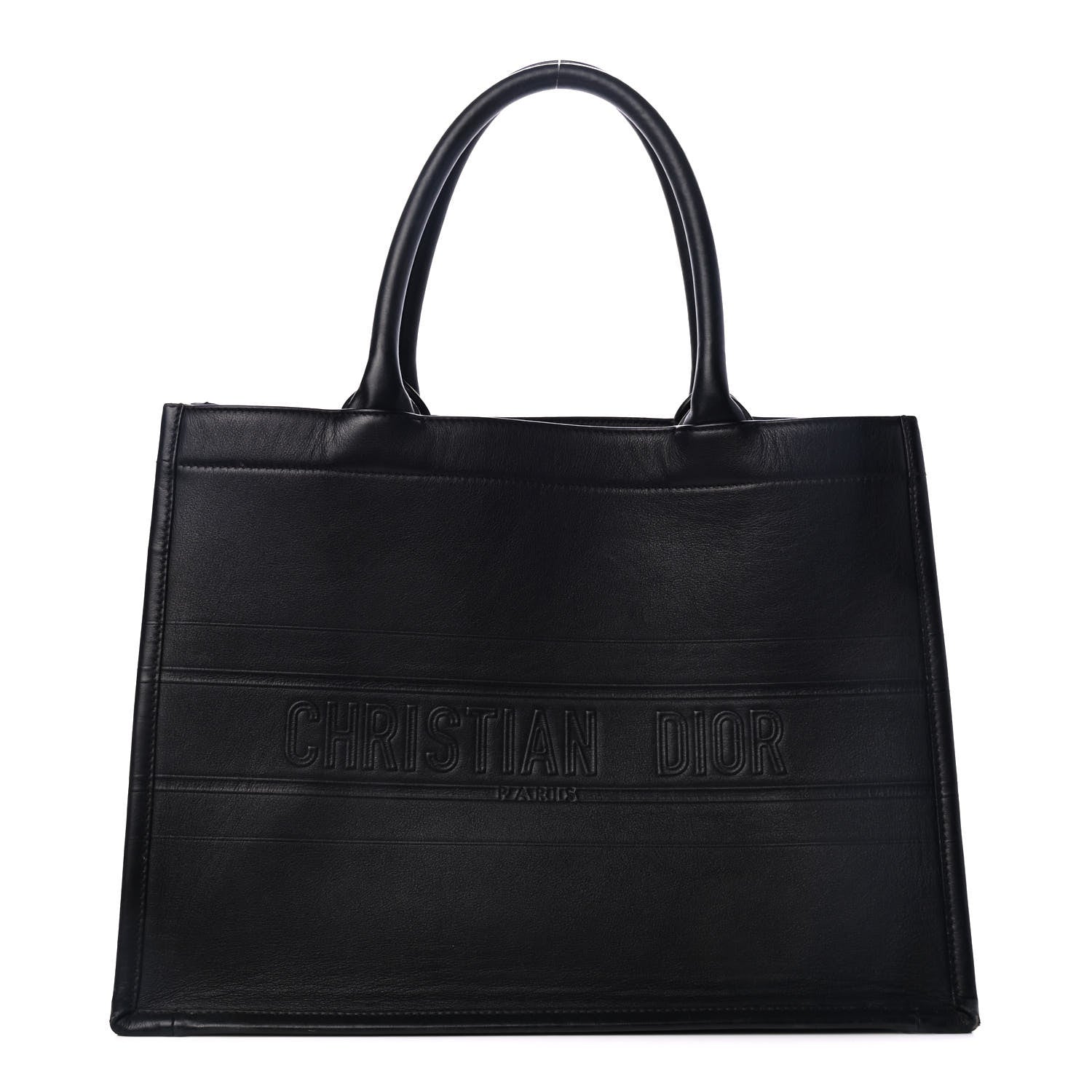 Christian Dior Calfskin Embossed Medium Book Tote Black 1 of 6