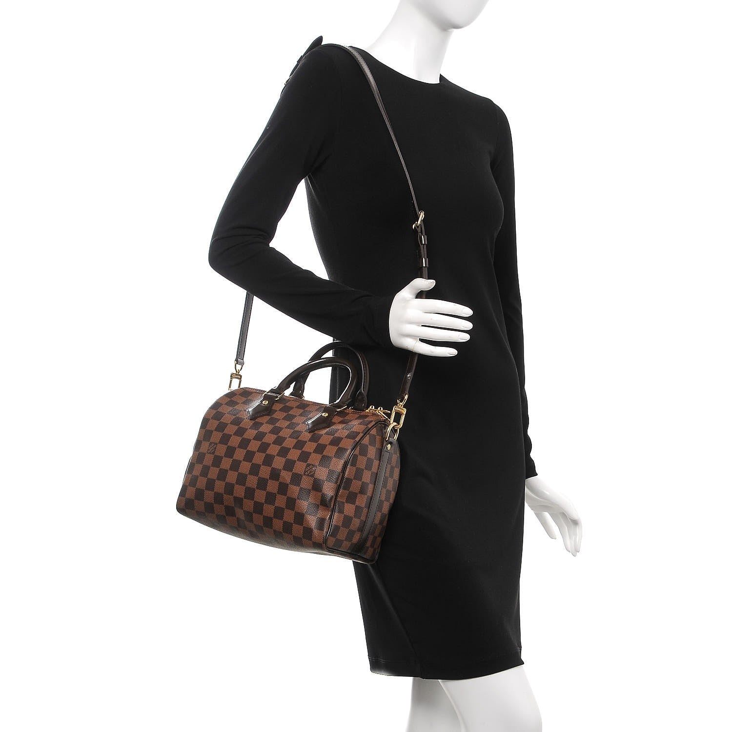 Louis Vuitton Damier Ebene Speedy Bandouliere 25 2 of 9