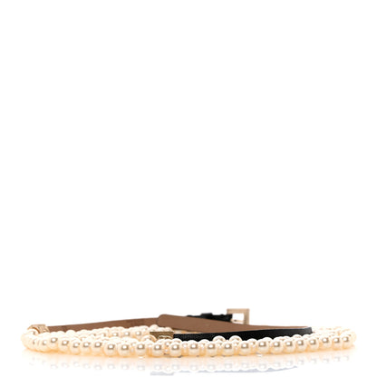 Chanel Lambskin Pearl Belt 80 32 Black 2 of 7