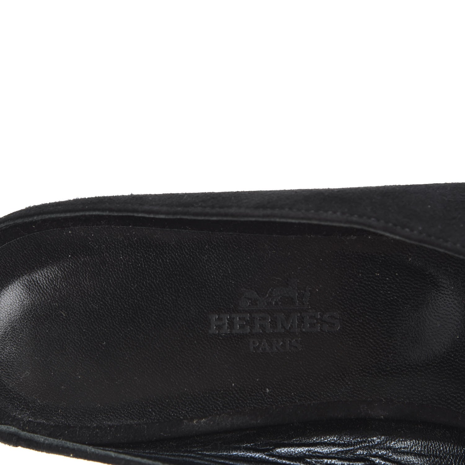 Hermes Suede Goatskin Crystal Roxane Mules 37.5 Black 7 of 9