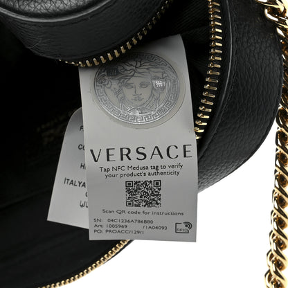 Versace Grainy Calfskin Virtus Small Camera Bag Black 6 of 12