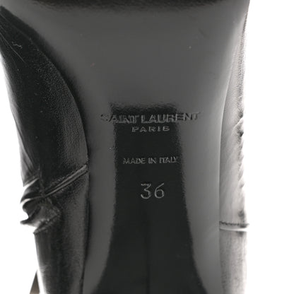 Saint Laurent Calfskin Loulou 70 Uniform Ankle Boots 36 Black 8 of 13