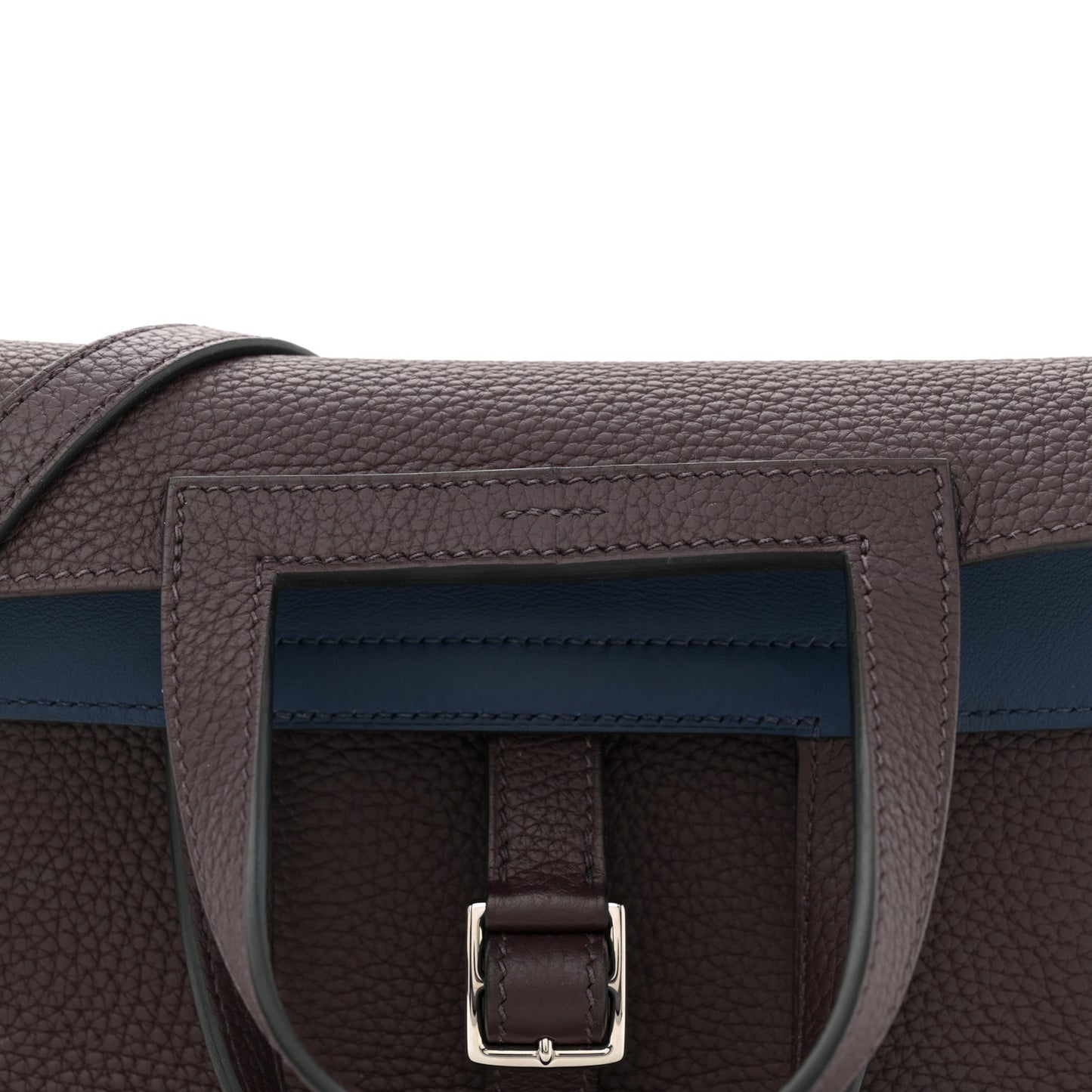 Taurillon Clemence Verso Halzan 25 Rouge Sellier Bleu Saphir