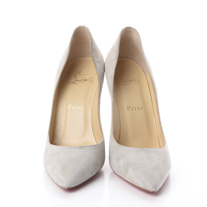 Christian Louboutin Suede Pigalle Follies 100 Pumps 38 Fume 3 of 7