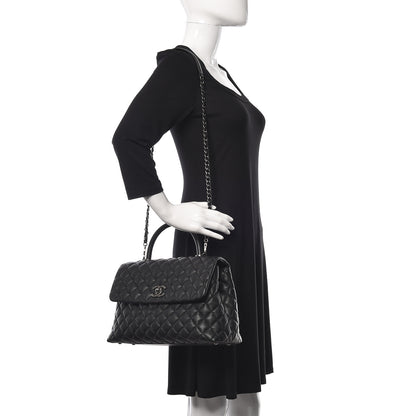 Chanel Caviar Quilted Medium Coco Handle Flap Black 2 of 9