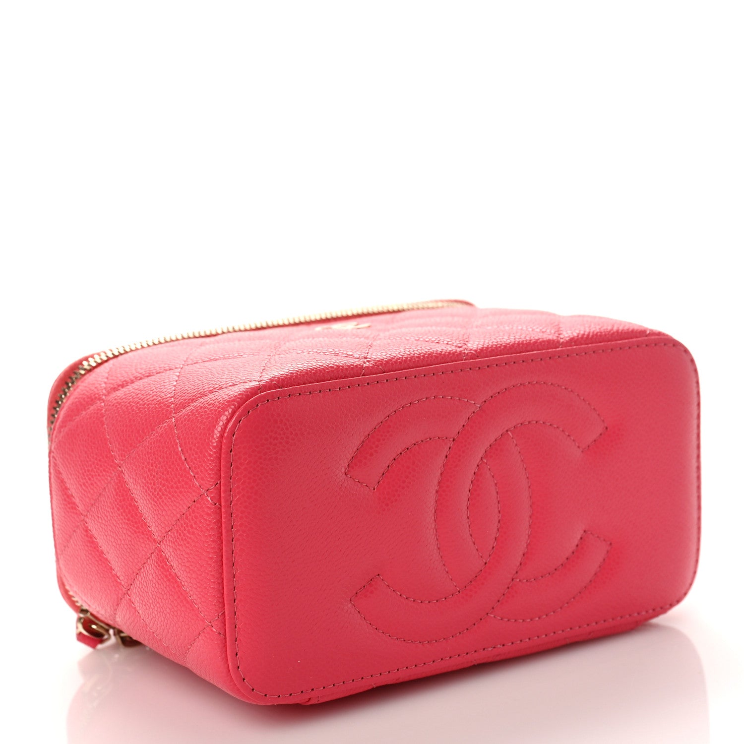 Chanel Caviar Quilted Small Vanity Case With Chain Pink 4 of 9