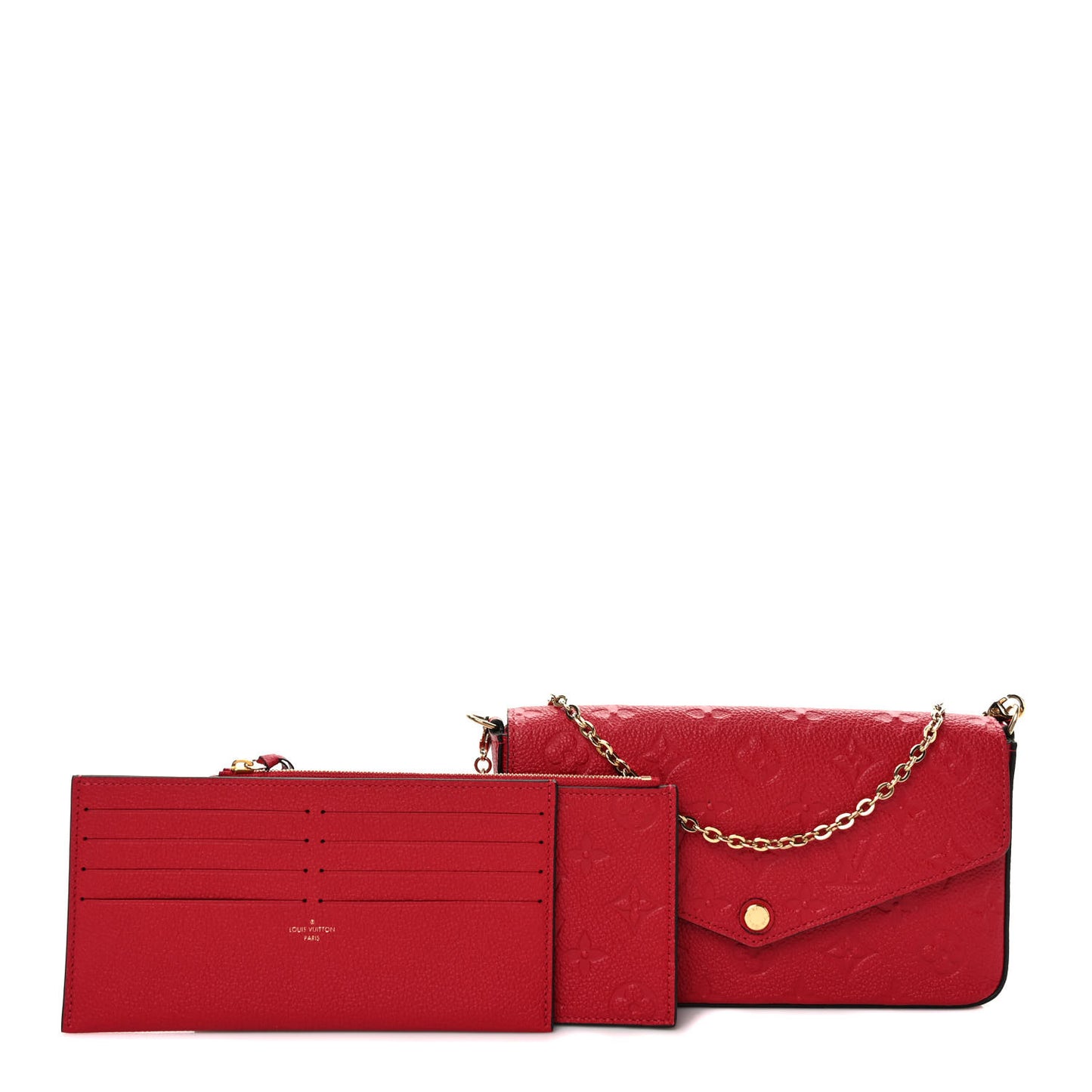 Empreinte Pochette Felicie Chain Wallet Scarlet