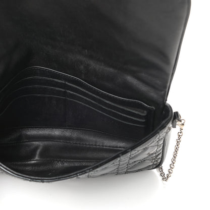 Christian Dior Patent Cannage Wallet on Chain Pouch Black 4 of 8