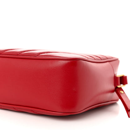 Saint Laurent Calfskin Matelasse Monogram Lou Camera Bag Opyum Red 10 of 14