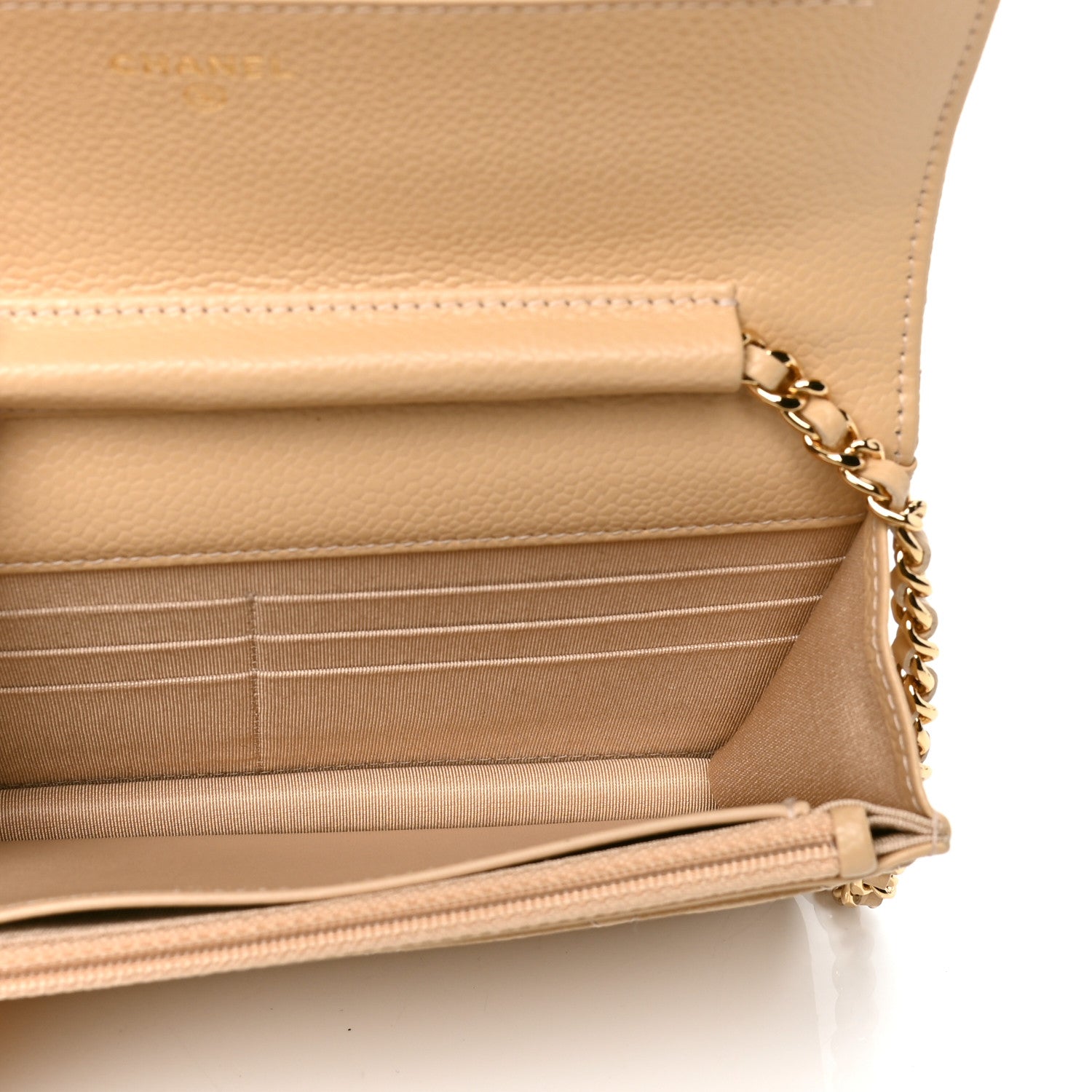 Chanel Caviar Quilted Wallet On Chain WOC Beige Clair 4 of 4