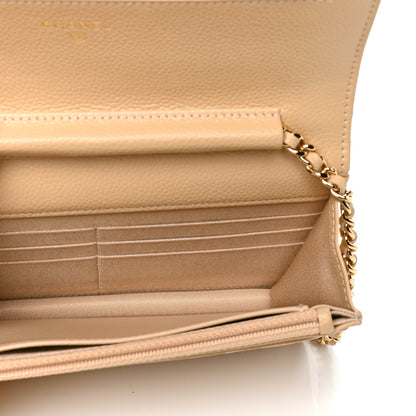 Chanel Caviar Quilted Wallet On Chain WOC Beige Clair 4 of 4