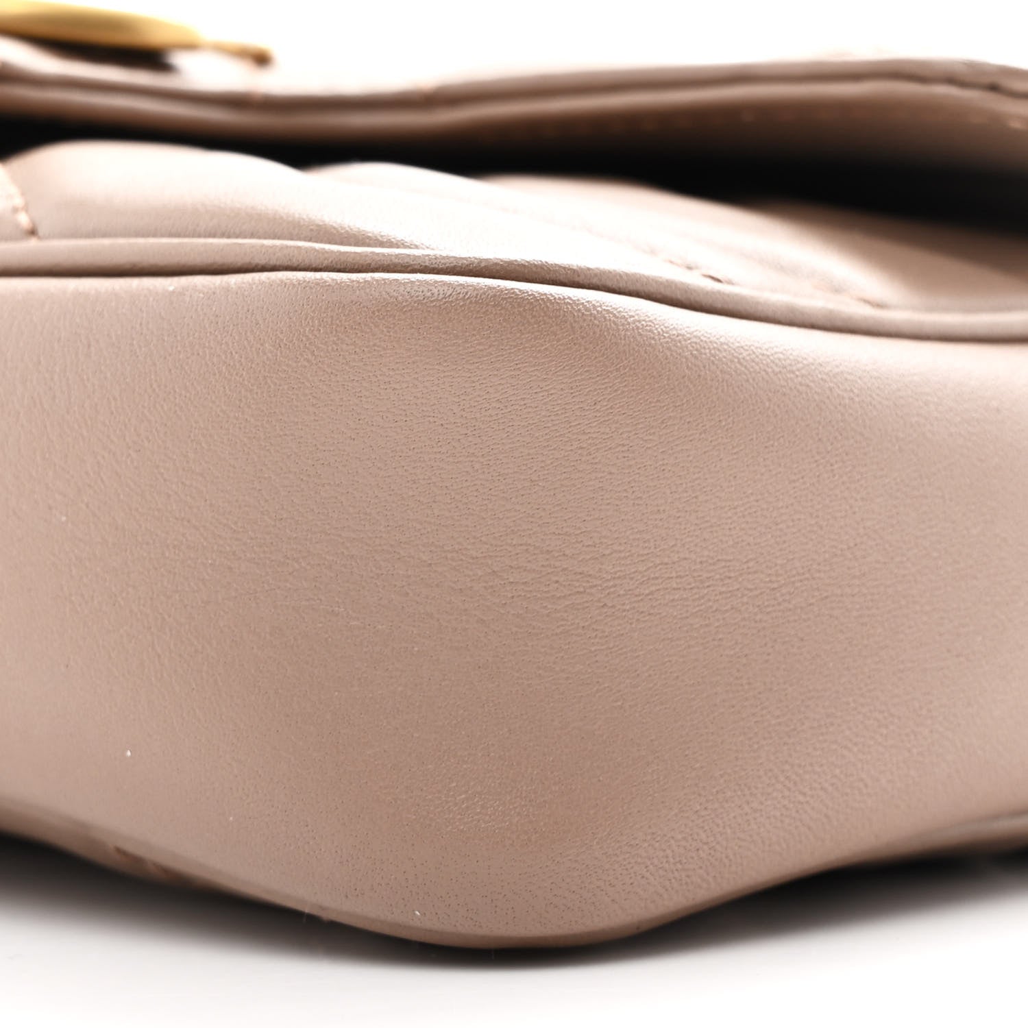 Gucci Calfskin Matelasse Super Mini GG Marmont Shoulder Bag Porcelain Rose 9 of 10