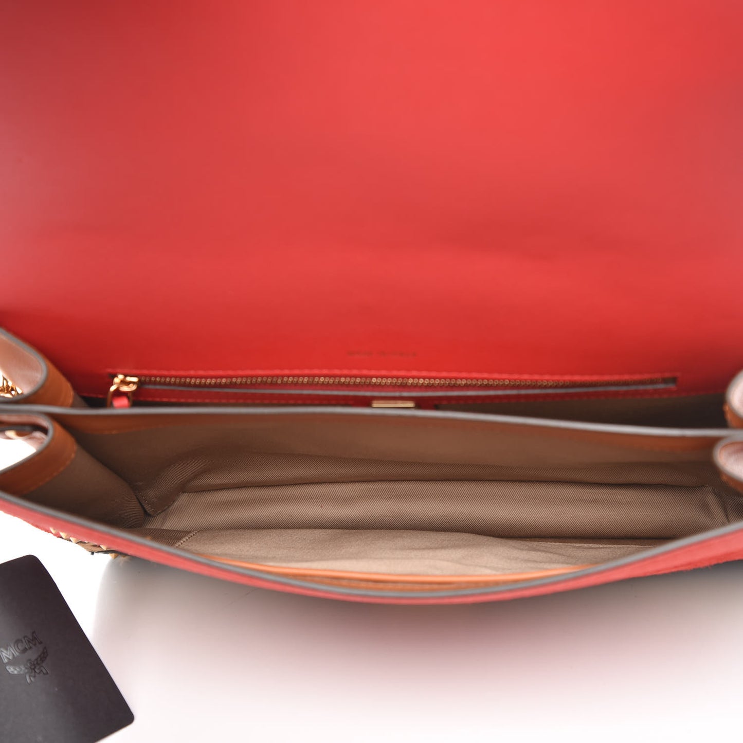 Visetos Mixed Media Large Patricia Convertible Crossbody Viva Red