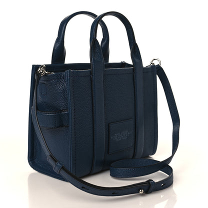 Marc Jacobs Grained Calfskin Small The Tote Bag Blue Sea 3 of 9