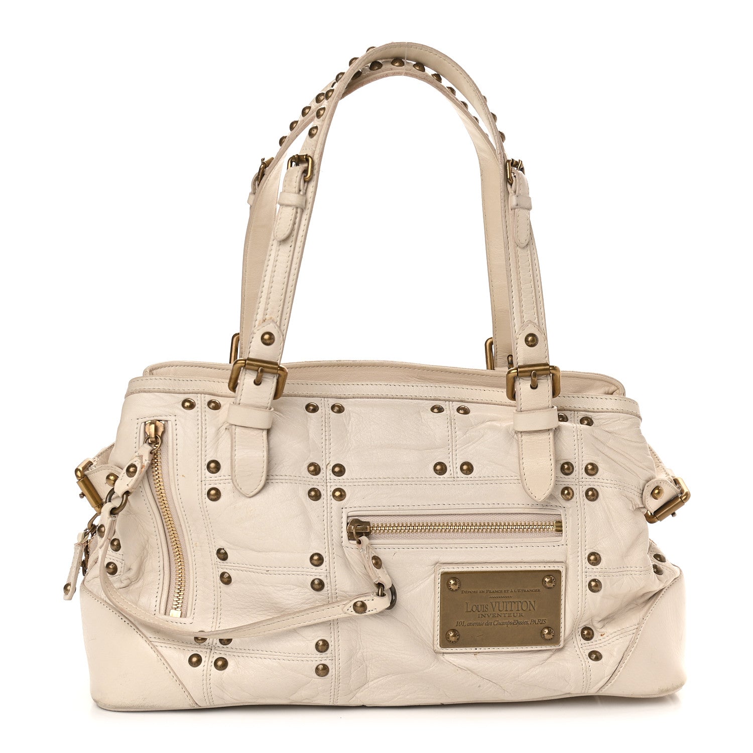 Louis Vuitton Lambskin Riveting White 1 of 15