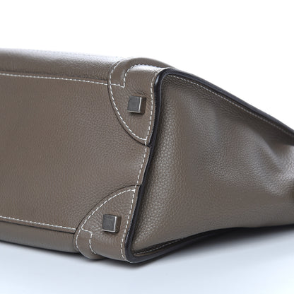 Celine Drummed Calfskin Micro Luggage Souris 9 of 16