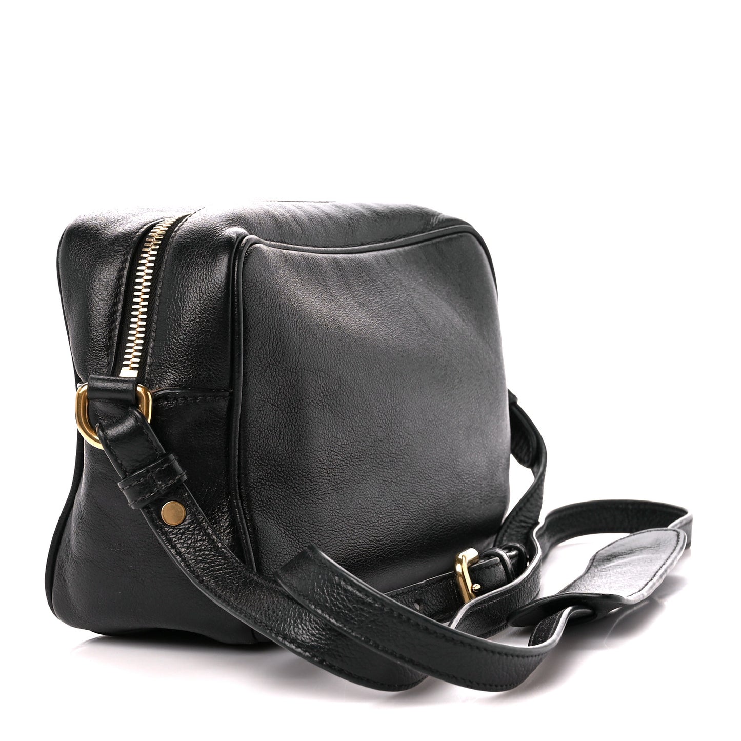 Glace Calf Logo Crossbody Black