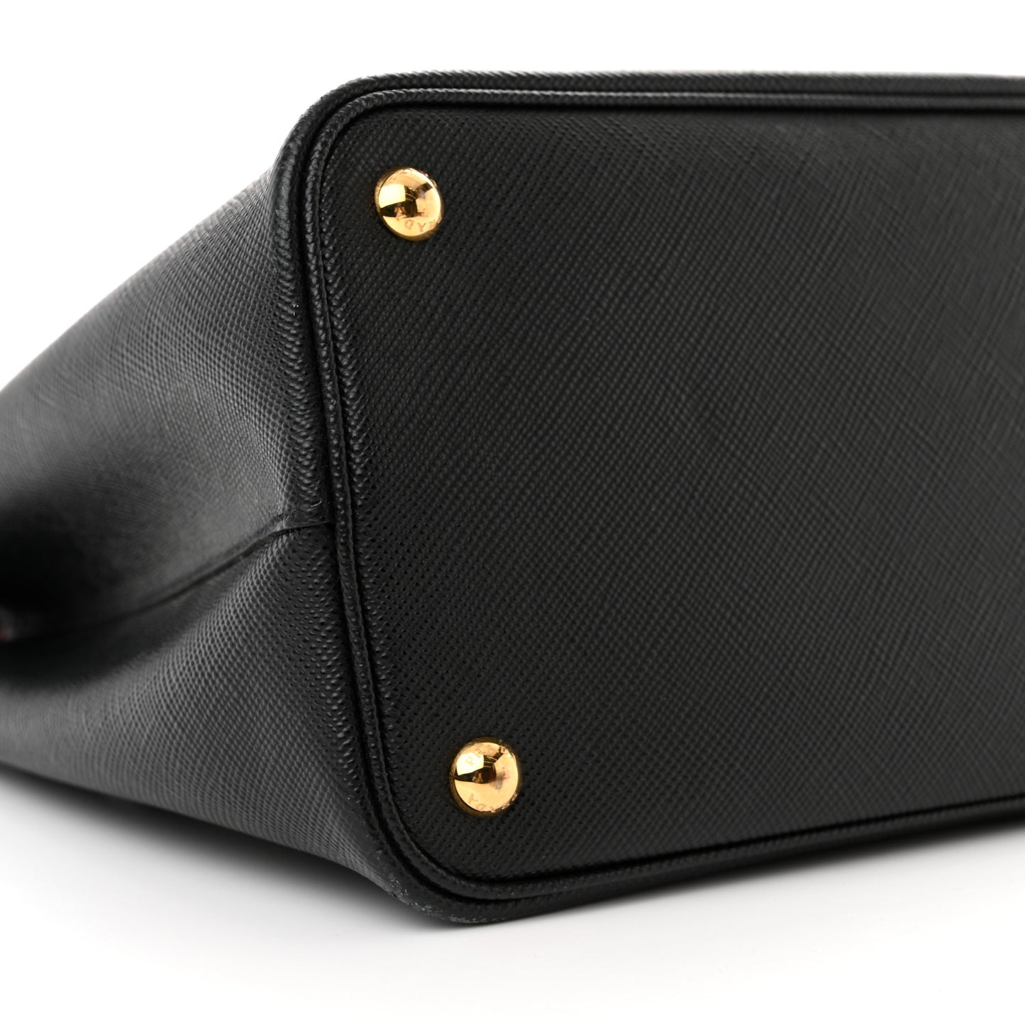 Saffiano Cuir Large Double Bag Black Fuoco