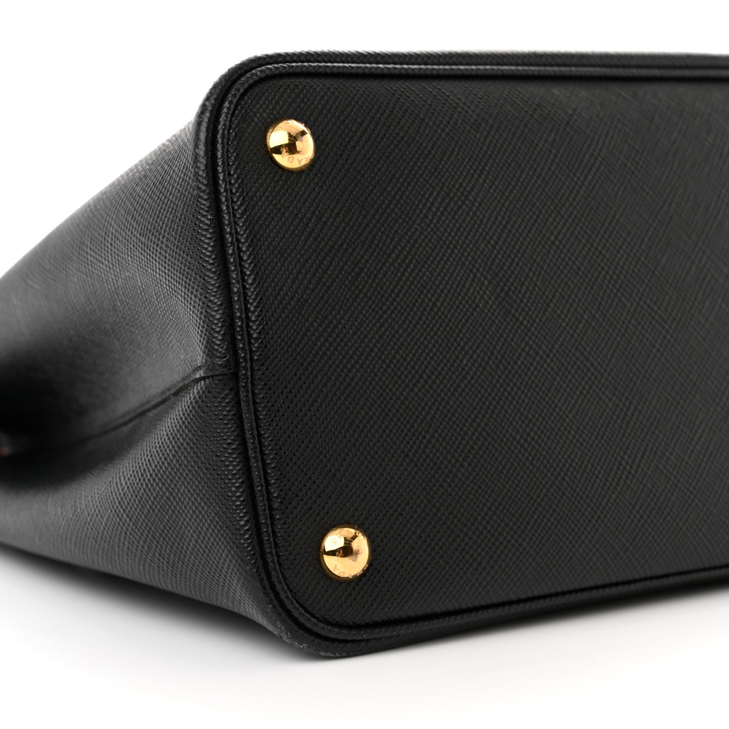 Prada Saffiano Cuir Large Double Bag Black Fuoco 8 of 15