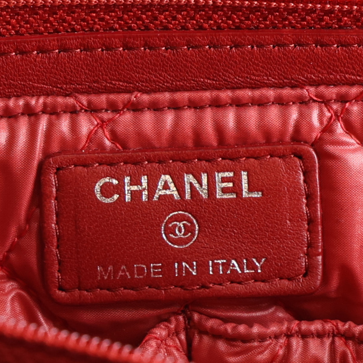 Chanel Lambskin Quilted Flap Cosmetic Case Red 6 of 11